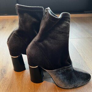 Philip Lim velvet olive sock bootie